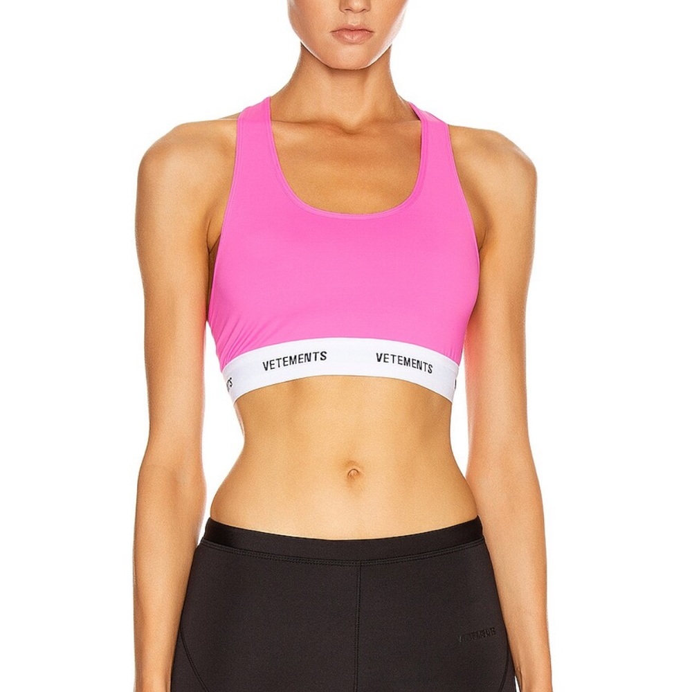 💞vetements brand new hot pink Barbie sports bra top w tags 💞